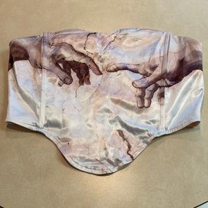 Silky corset top